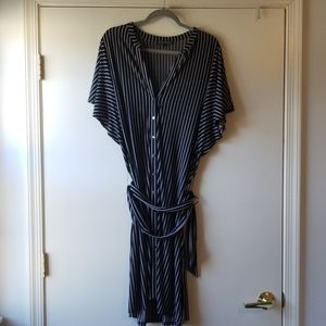 Black and White belted dress
